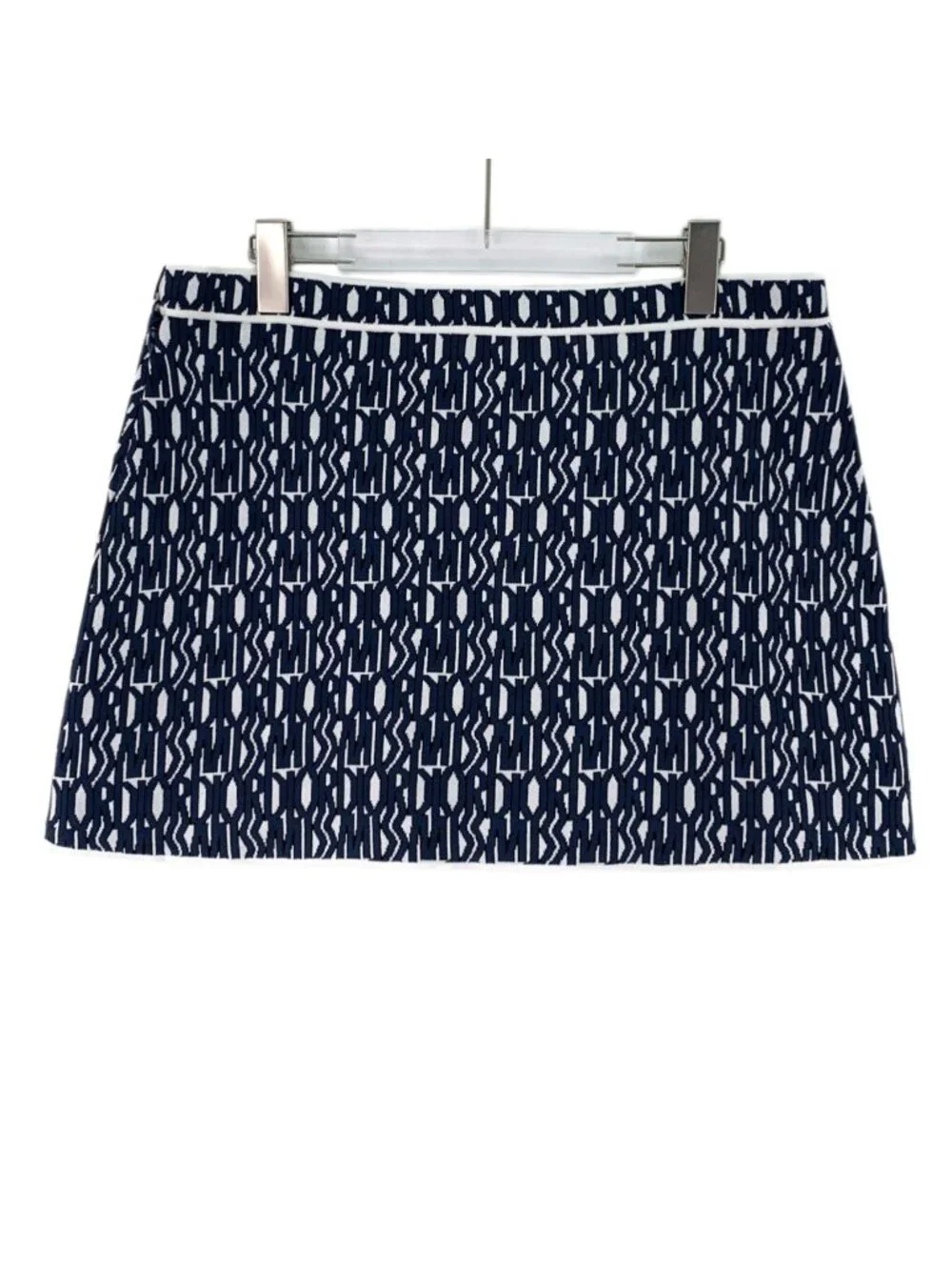 Dior Navy Logo Letter All-Over Print Casual Skirt